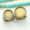 Antique Bronze Round 18mm And 20mm Cabochon Ring Settings ID00003