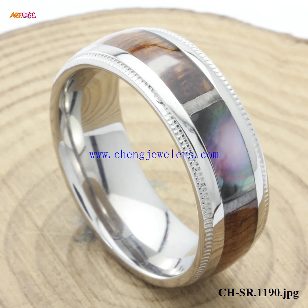Twotone Koa Wood Tungsten Rings Finger Ring Wood Rosary Ring Buy Finger Ring Wood Finger Ring