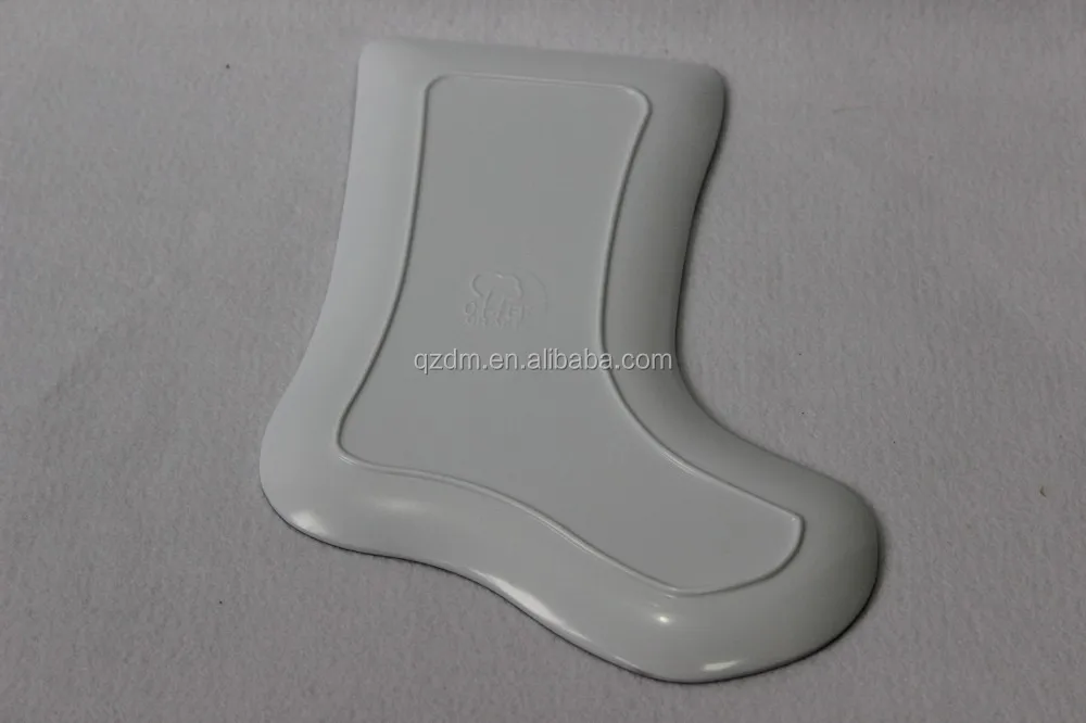 Stocking Shape Melamine Xmas Dishes Christmas Plate