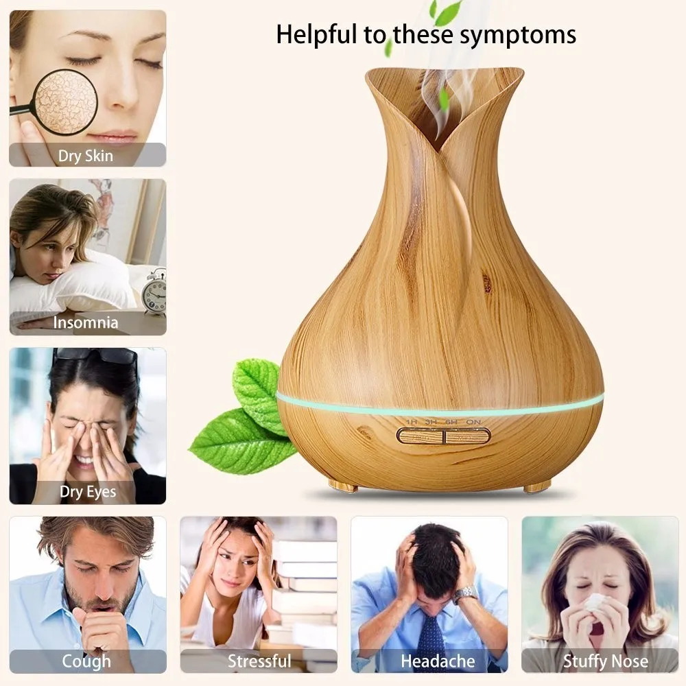 Newest 400ml Vase Home Wood Grain Air Aromatic Difuser Wholesale