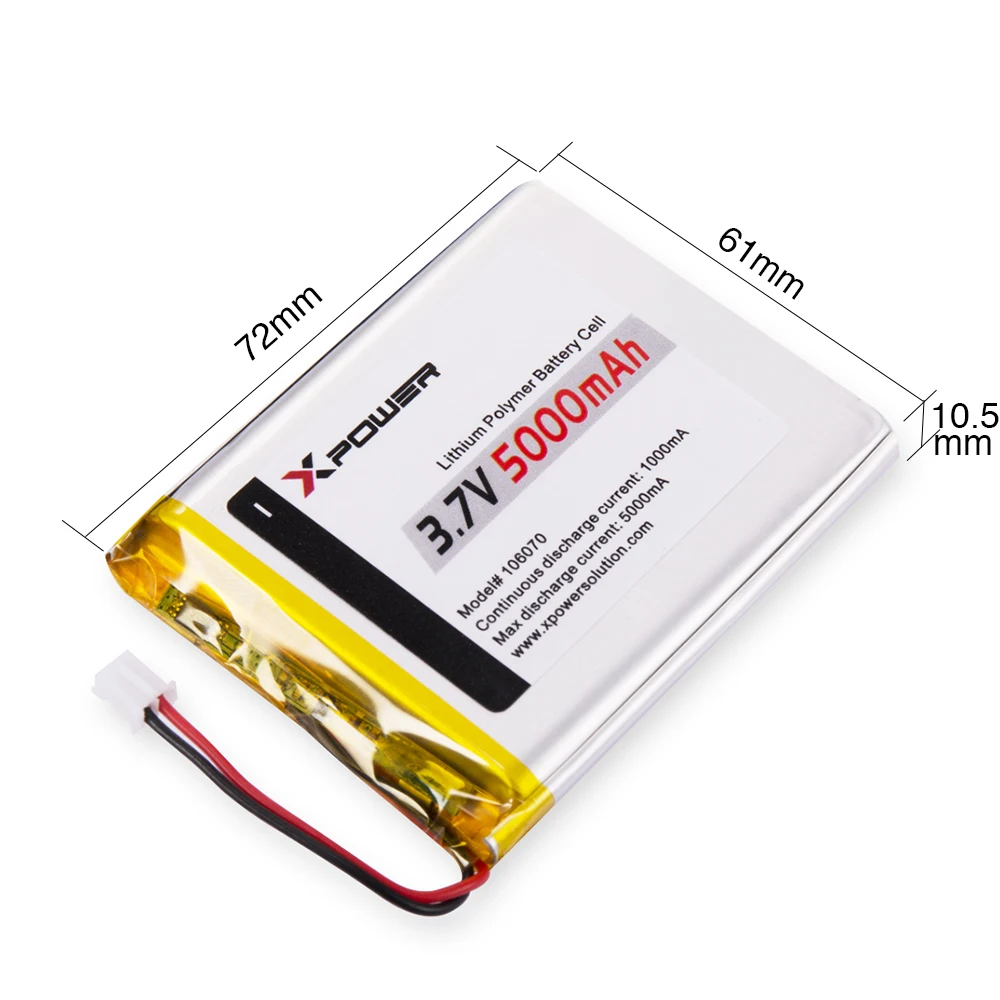 106070 3.7V 5000mAh (2) 4