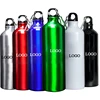 Promotional Narrow Mouth Screw Cap Aluminum Water Bottle with Loop