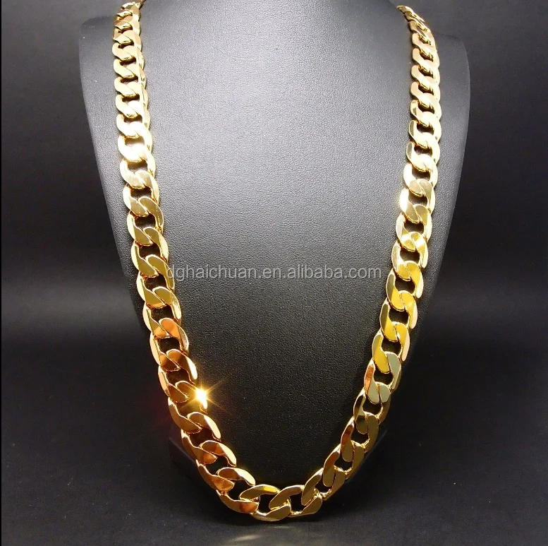 2017 Latest Chain Necklace Jewelry Stainless Steel Gold Plated Curb