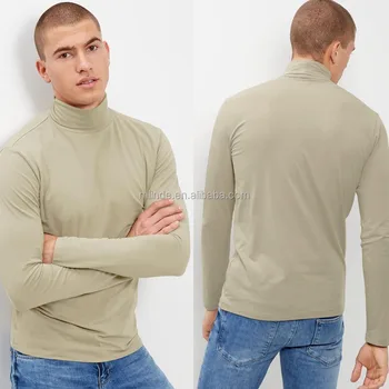 mens long sleeve roll neck top