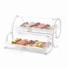 VC-021 Acrylic Pastry/Bread/Pizza Show Case, display cabinet, display shelf with 2 tire