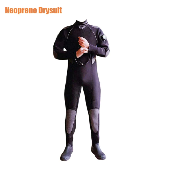 5mm Cr Neoprene Drysuit With Sitech Valves Diving Drysuit For Keeping