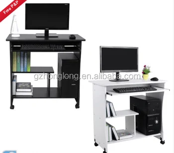 Movable Computer Desk Home Office Desk For Small Spaces Sturdy