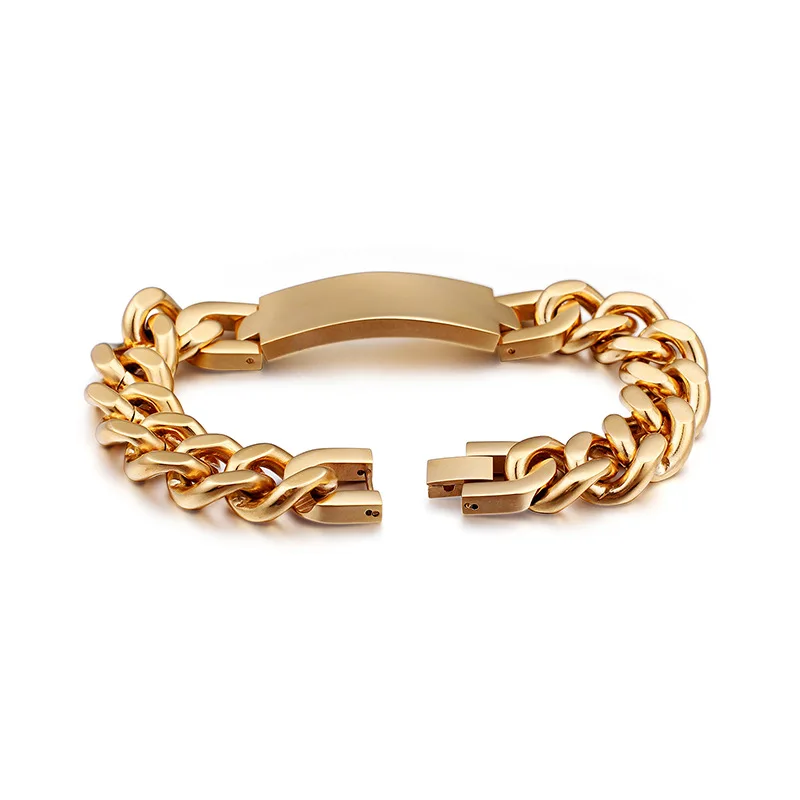 gold thick chain bracelet