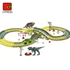 easy assembly B/O slot toy race flexible track car with lighting