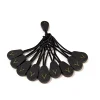 Custom Wholesale Logo Black Rope Tail One-step Forming Injection Molding Pull Head, Zipper Pull