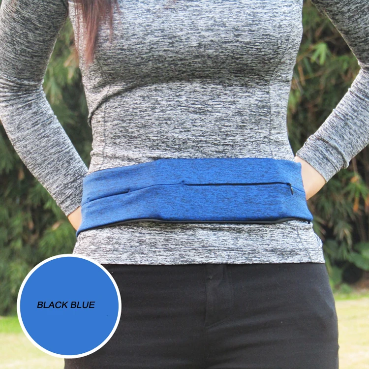 2021 Neoprene waterproof waistband elastic with custom logo waist pouch bag pack belt with key holder clip for phone