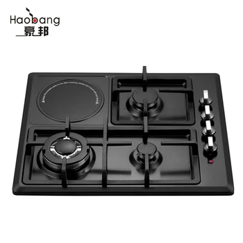 Built In 4 Burners Gas Cooker With Induction Built In 4 Burners Gas Cooker With Induction