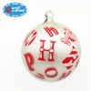 Letters decals personalized glass ball custom hand made Christmas ornament oem glass ball for holiday gifts