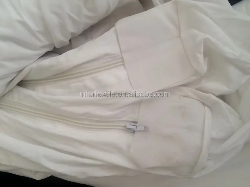 100% polyester fully covered dust mite free bed bug proof zippered mattress protector encasement