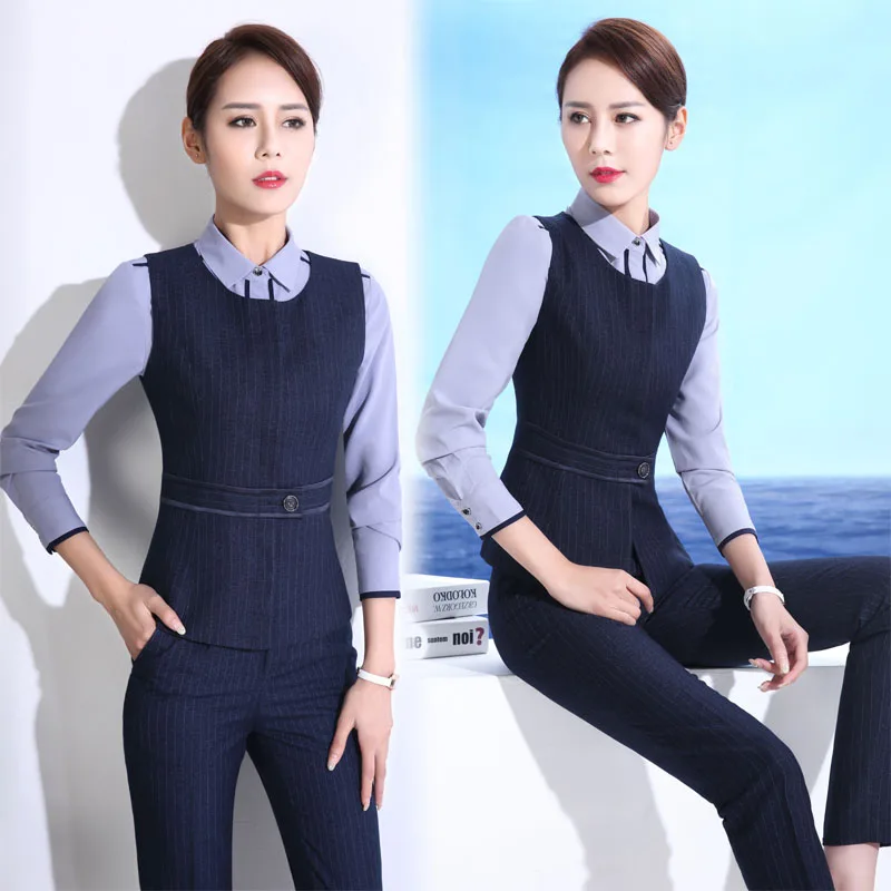 Nuevo 2017 Moda Delgado Formal Trajes de Pantalón Para Las