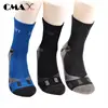 OEM long toe crew black sport sock custom logo wholesale men blue striped elite casual dress colorful anti slip compression sock