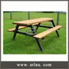 Arlau Wood Garden Picnic Table,Teak Table And Chairs Set,Wood Outdoor Table And Chair Set