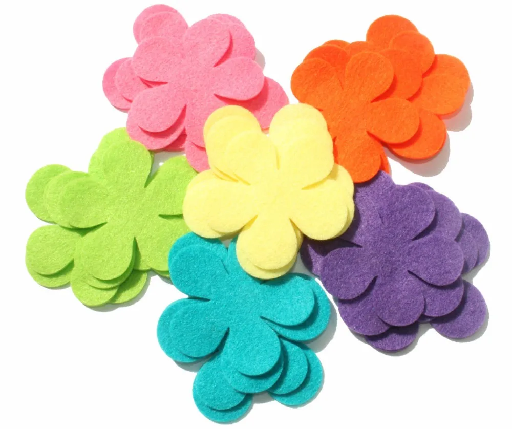 2017 New Products Wholesale Felt Appliques Flower Shape From China