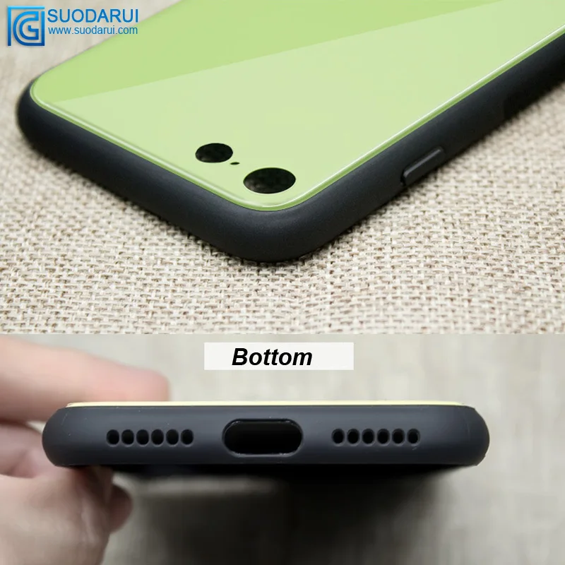 Cell phone Protective Cover For Iphone X / 10 (TPU PC Tempered glass Backplane) combination Case