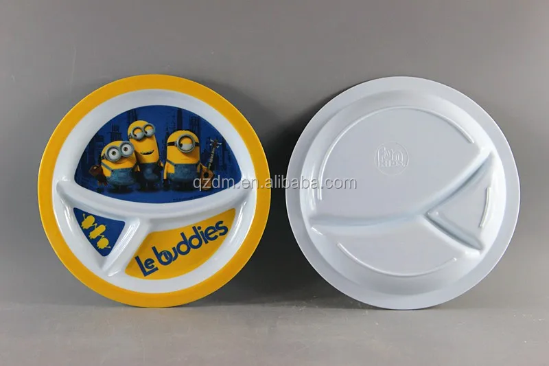 Good Design Melamine Divided Lunch Plates For Children