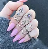 Classic hollowed-out ring ten pieces a set