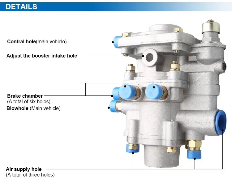 Trailer Truck Brake Air Relay Emergency Valve With Repair Kits For Sale