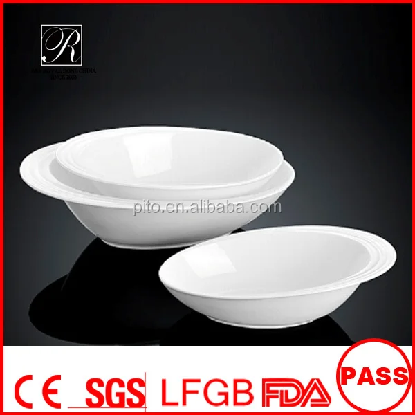 P&T porcelain factory white oval bowls ceramics soup bowls