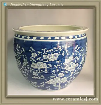 Rywg06 Hohe Qualität Hand Blau Lackiert Und Weißer Pflaume Blosoom