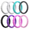 Thin Stackable Silicone Rings for women, 8 Pack / 4 Pack/Single Ring - Silicone Wedding Bands for Women