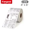 Adhesive barcode sticker paper thermal label 4x6 102mm*152mm*250pcs shipping labels roll for barcode printers