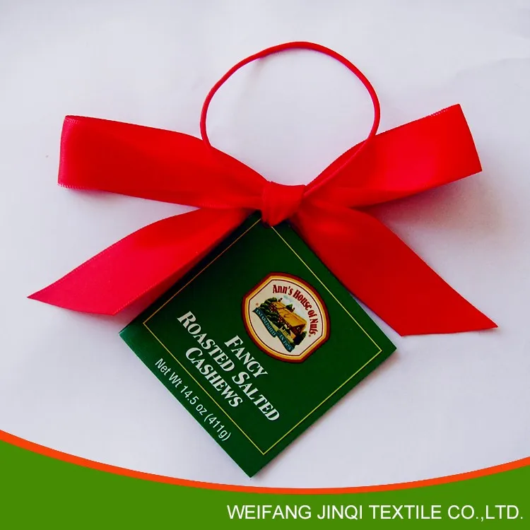 china wholesale high quality  cheap Free sample best quality gift polyester satin ribbon bow for bottle decoration