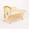 Solid wood baby bed attaches to parents bed/length baby bed