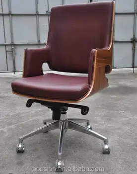 Luxury Italian Leather Executive Office Chair With Plywood Luxury Italian Leather Executive Office Chair With Plywood