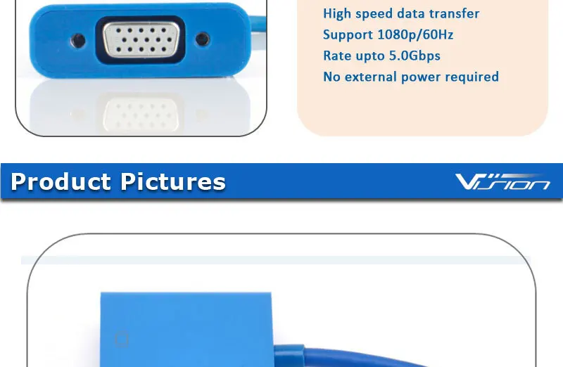 USB 3.0 2.0 to VGA Multi-Display Adapter Converter External Video Graphic Card - ANKUX.COM
