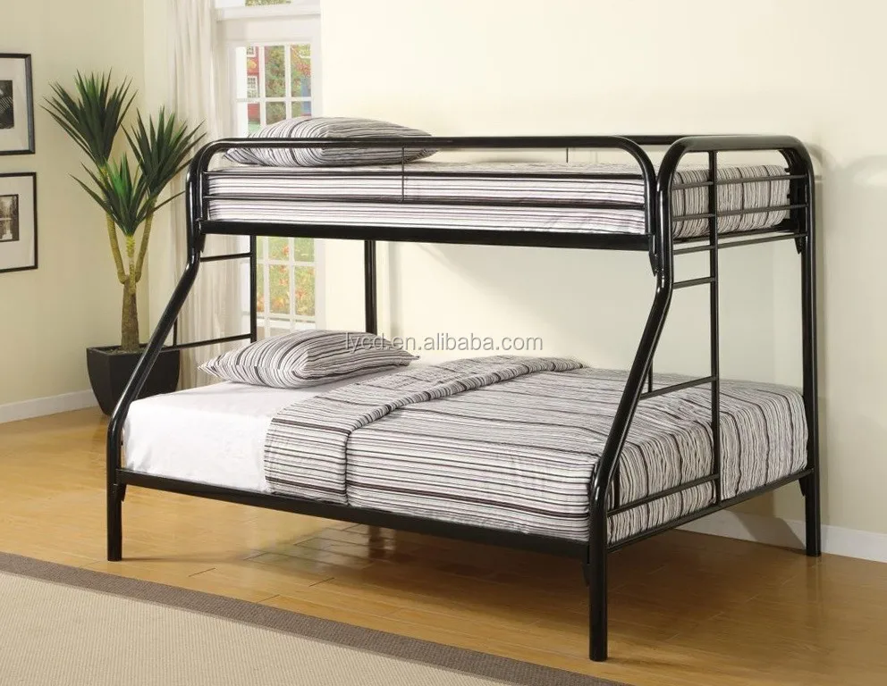 3 Layers Steel Bunk Bed Three Person Bunk Bed Metal Triple Bunk Bed For
