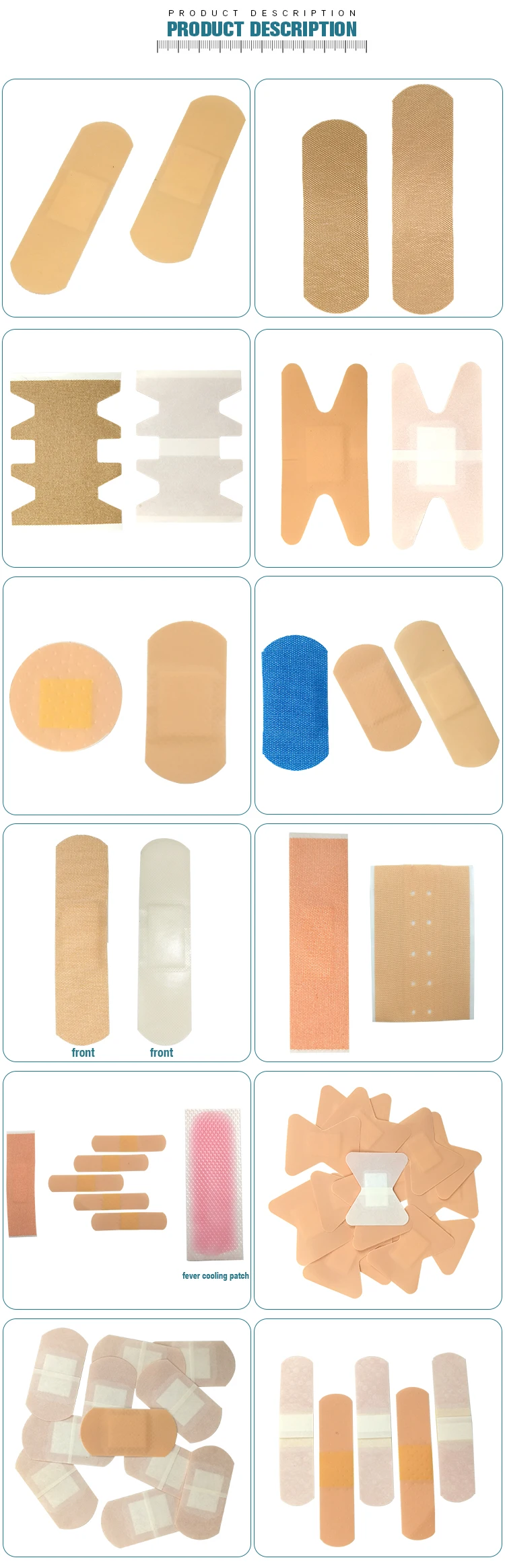 Medical Woundplast Wound Plaster Band Aid Stretchable Fabric Band-Aid