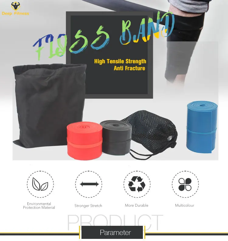 Custom Logo Muscle Floss Bands Leg Arm Compression Bands Mobility