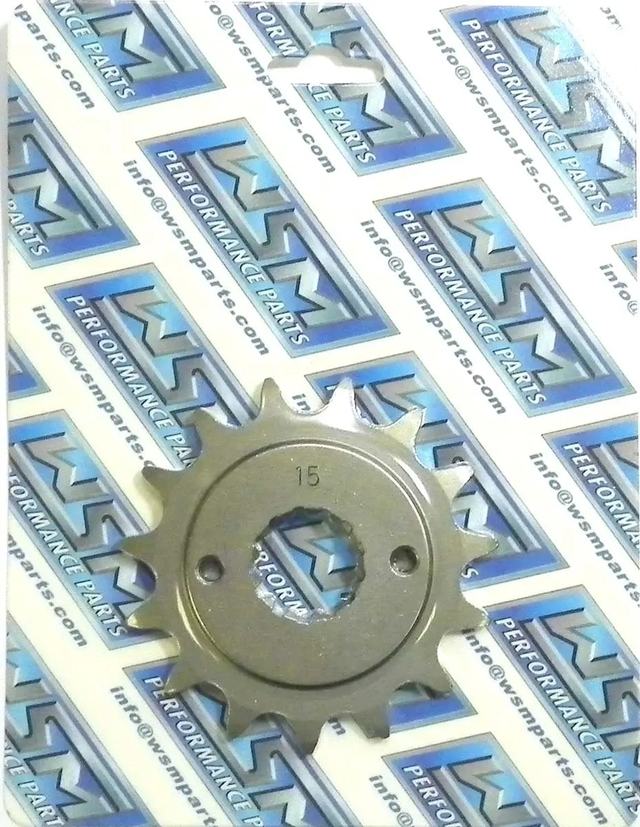 Kawasaki Steel Front Sprocket Moto-X 250 KL 250 1985-1986, 2000-2003, 2009-2010/ KLR 250 1987-1999-2005/ KLX 250 2003/ KL 600 1985-1986/ KLR 650 1987-2014 15 Teeth FSK-013-15 OEM #: 13144-1103