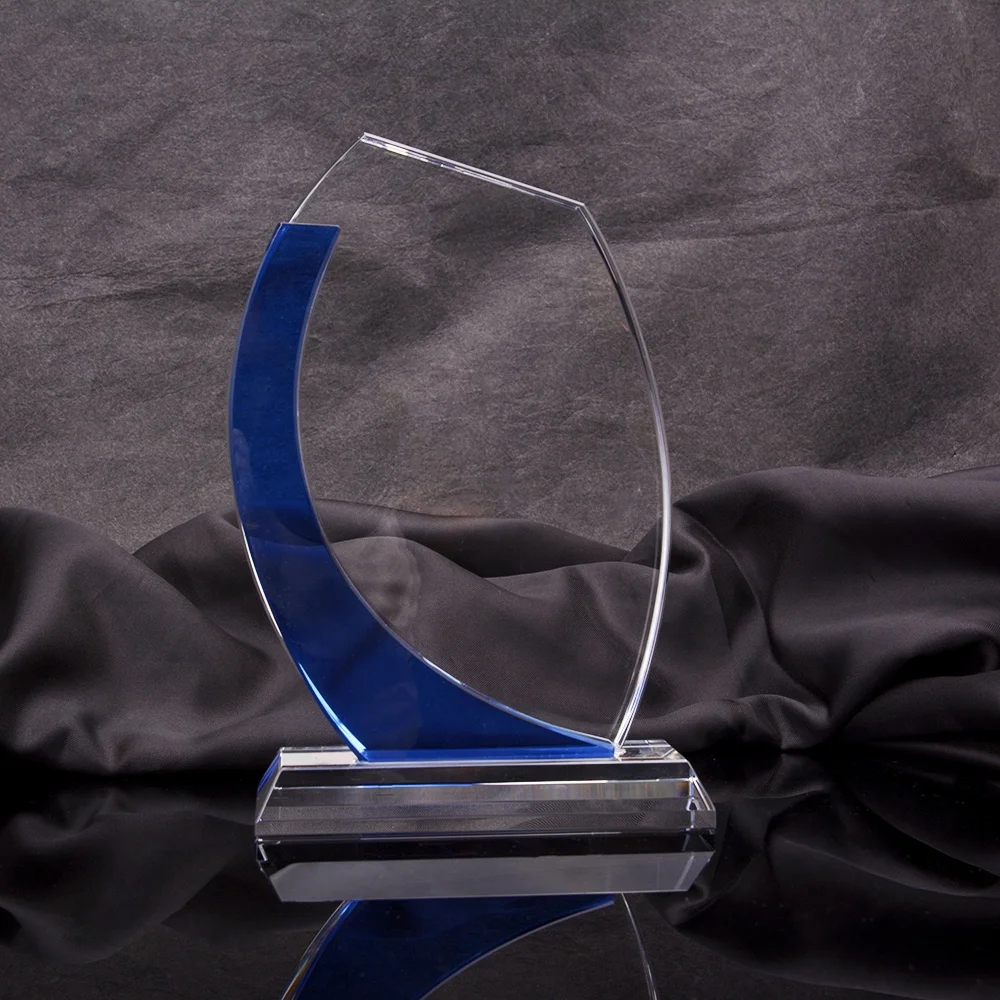 Sublimation Glass Blank Crystal Trophy Award Plaque For Custom Business