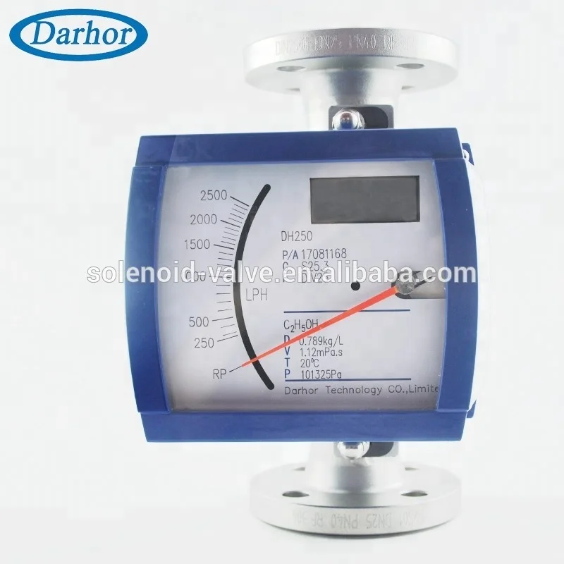 Dh250 Darhor High Temperature High Pressure Metal Tube Float Triclamp Purified Water Flowmeter