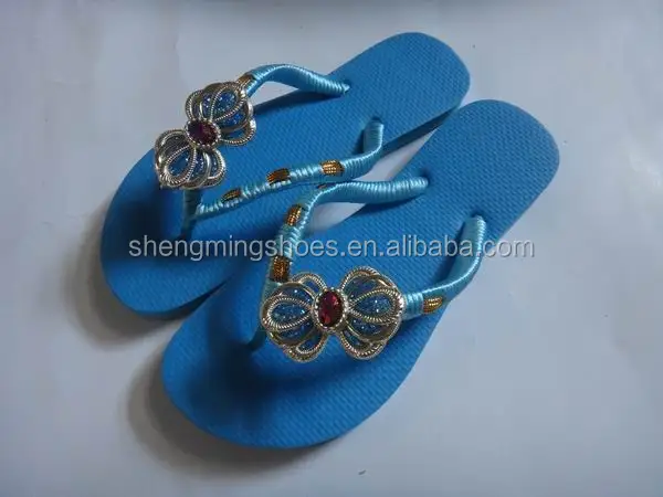 2014 New Women Flipflop Slippers With The Colorful Line And Decoration ...