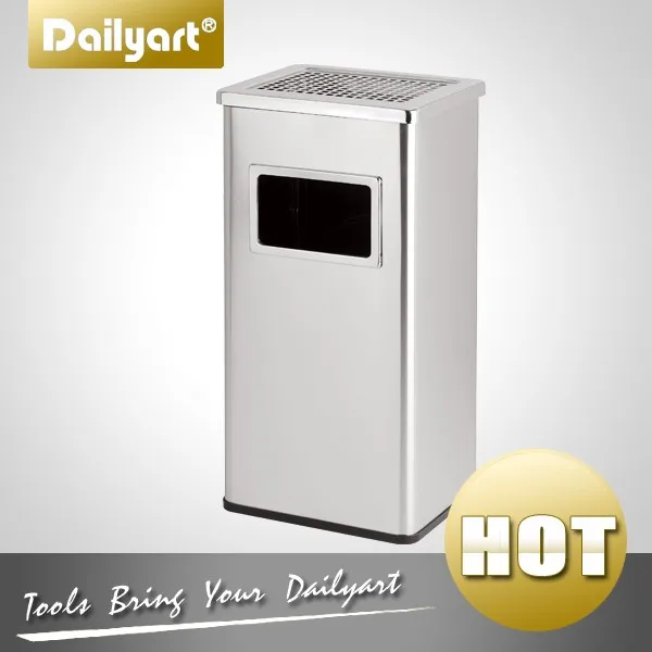 8 Gallon/30l Square Stand Stainless Steel Ashtray Bin Buy Ashtray Bin