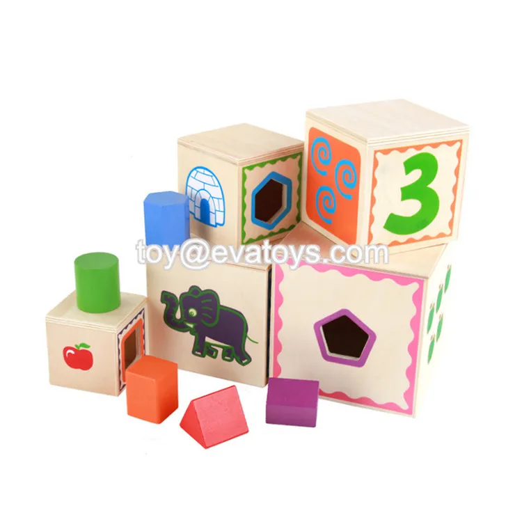 New Hottest Montessori Educational Wooden Shape Sorter Toy For Kids