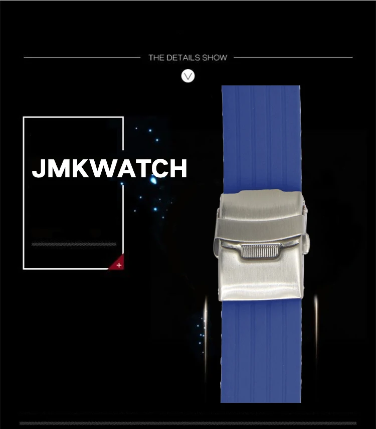 Sport Style Soft Multi Colors Stripes Grain 24 mm Silicone Watch Strap 