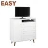 Large Capacity Cheap solid wood Legs Chest Of Drawers For Living Room