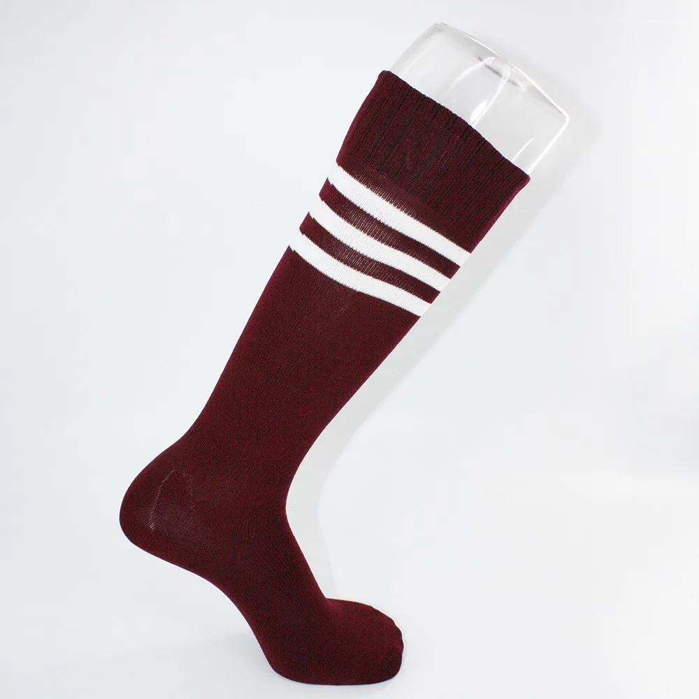 尼龙膝盖高条足球袜男子