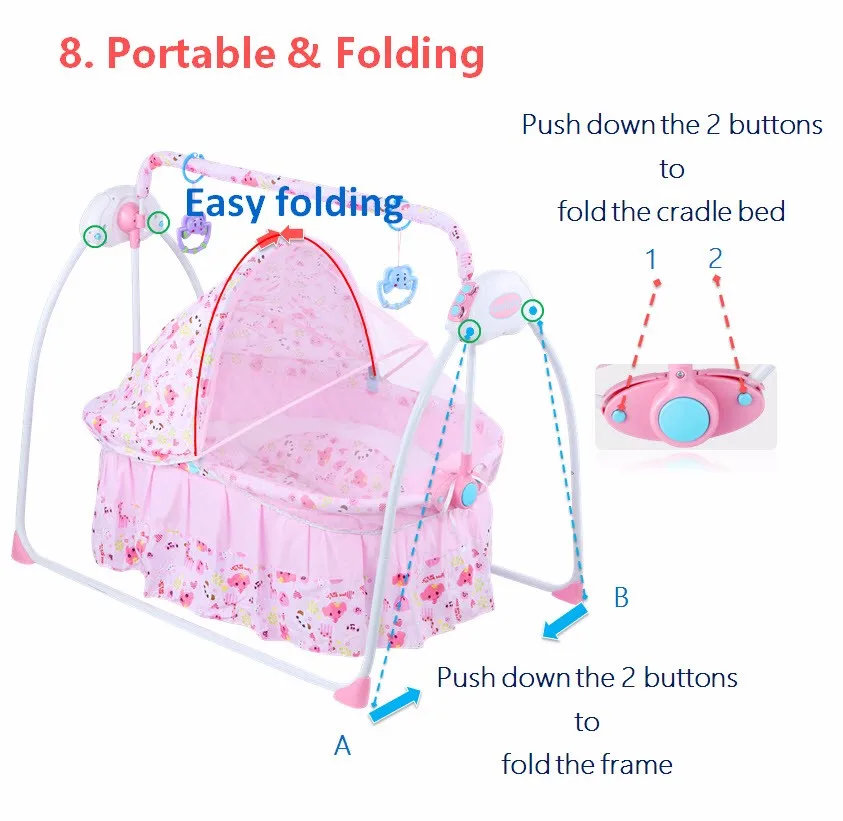 Indian Baby Sleep Swing Cribs Electric Swing Baby Cradle Bed Buy