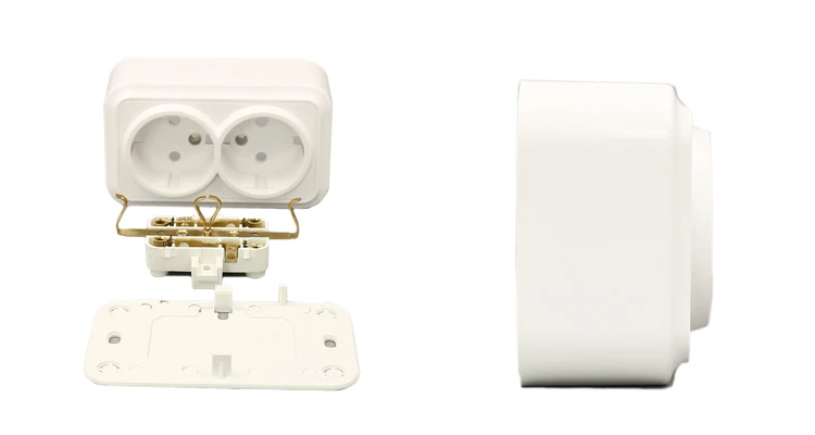 Hot Sale White 64 120mm Eu Style Plug Receptacle Abs