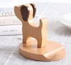 Creative high quality wooden mobile phone display stand holder