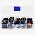 50 Pcs Guitar Picks Set Box Case Acoustic guitar Two Sides Earrings Pick Guitar Accessories For
